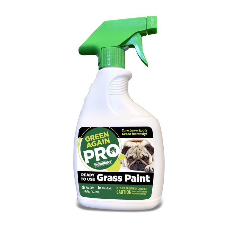 Endurant Pre-Mixed Grass and Turf Paint - All Natural Pet-Friendly Lawn Colorant Turns Spots Green Again with Eco-Friendly Point-and-Spray Application (16 oz) (Cool Season Grasses) - Image 1